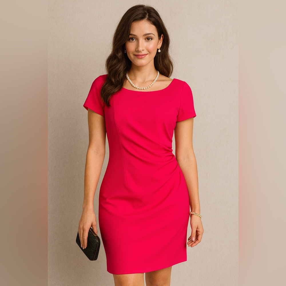 Merona Vibrant Pink Midi Dress